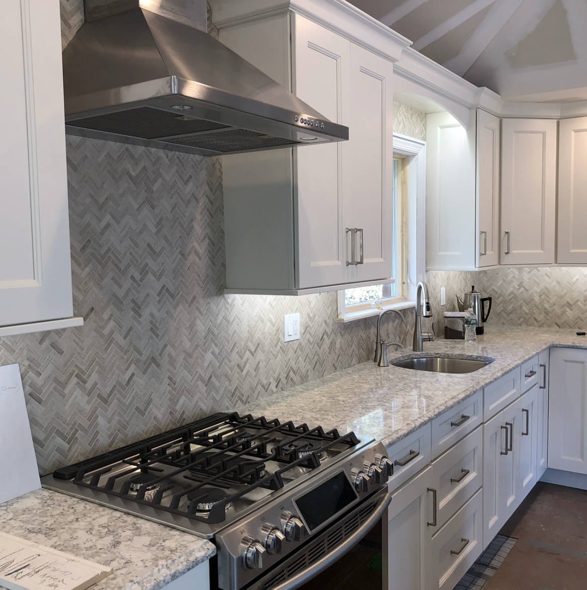 White shaker kitchen remodel in Margate