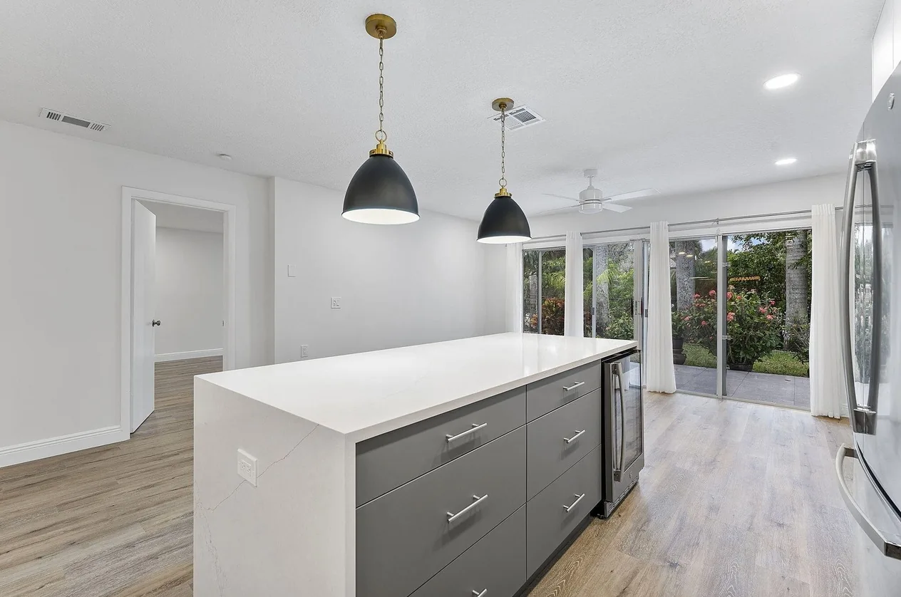 Waterfall Quartz Kitchen